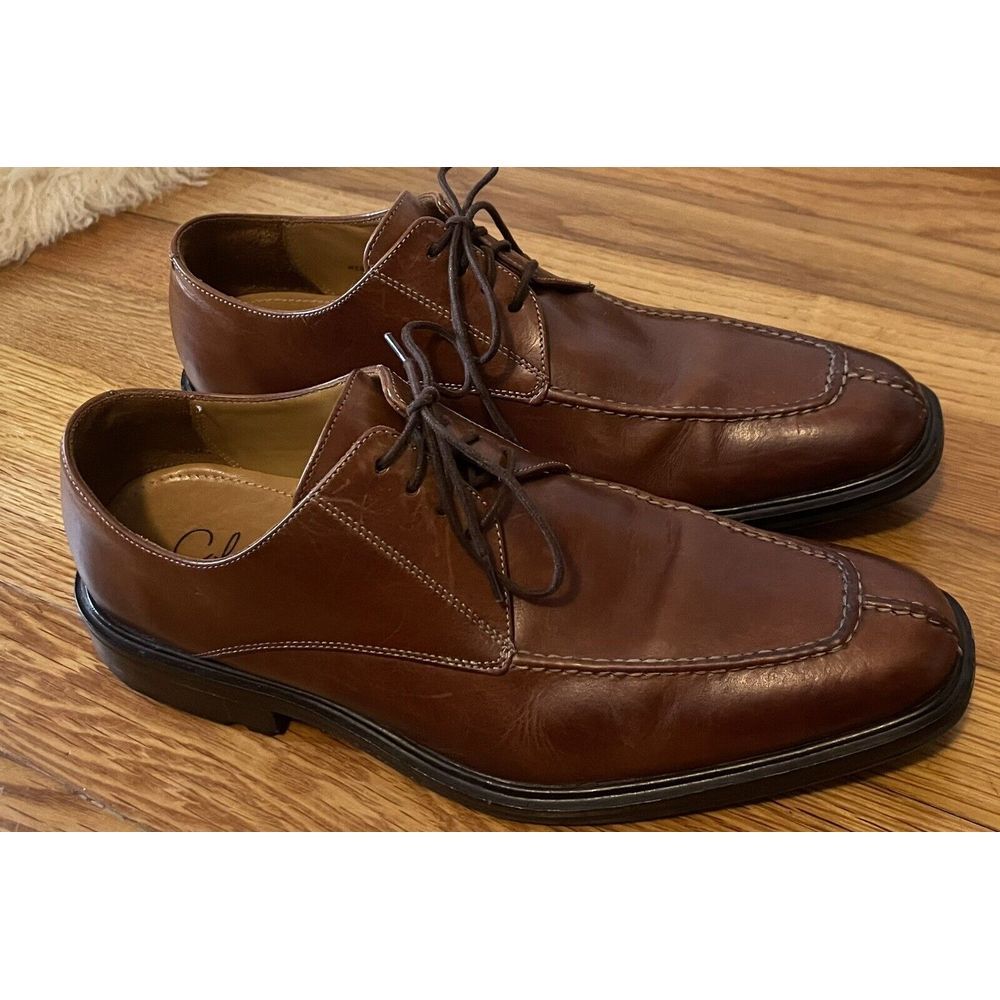 Cole Haan Men's C05009 Size 10 Brown‎ Split Toe Lace Up Dress Shoes